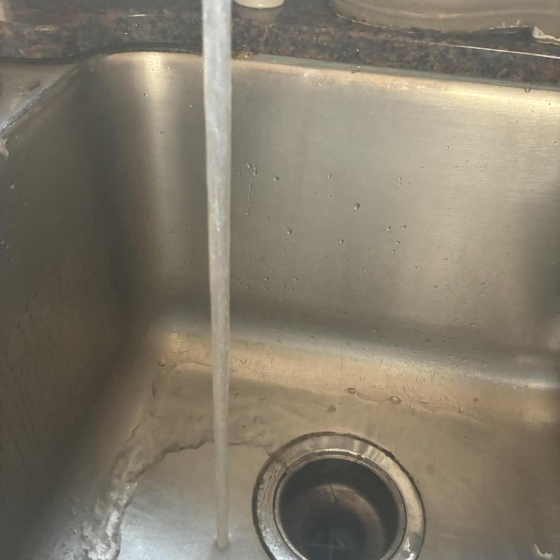 Kitchen sink drain with flow restored