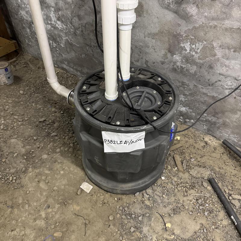 Sewage ejector pump with multiple discharge pipes