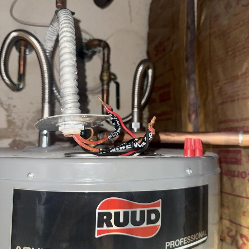 Water heater loose electrical wiring and connections