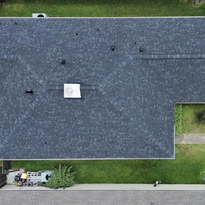 Onyx black Owens Corning shingle roof replacement