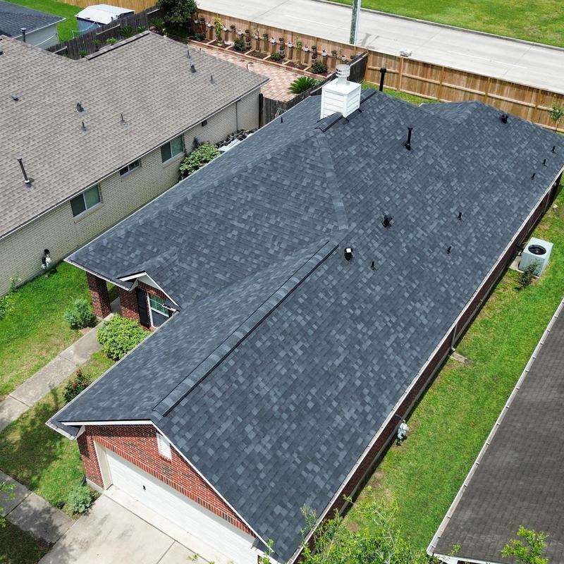 Onyx black Owens Corning shingle roof replacement