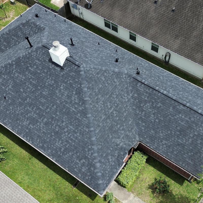 Onyx black Owens Corning shingle roof replacement