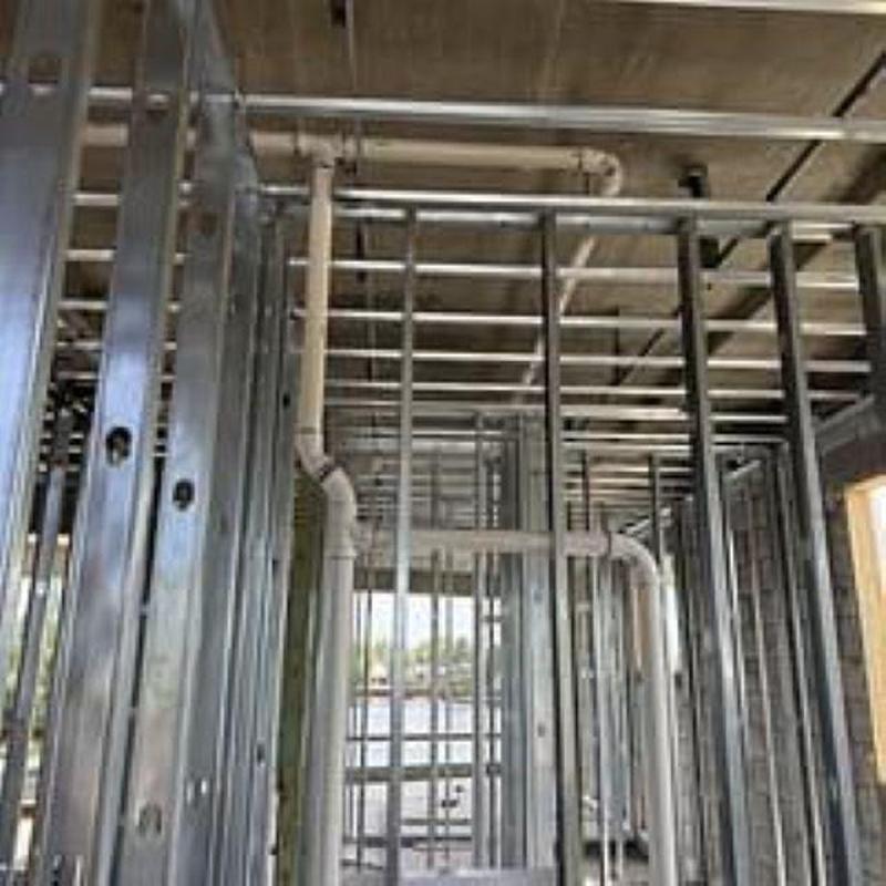 Sanitary and water piping rough-in with copper and PVC