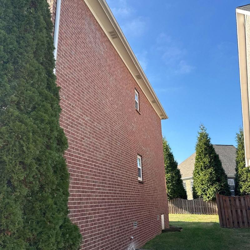 Roof asphalt shingles and ridge inspection outdoors