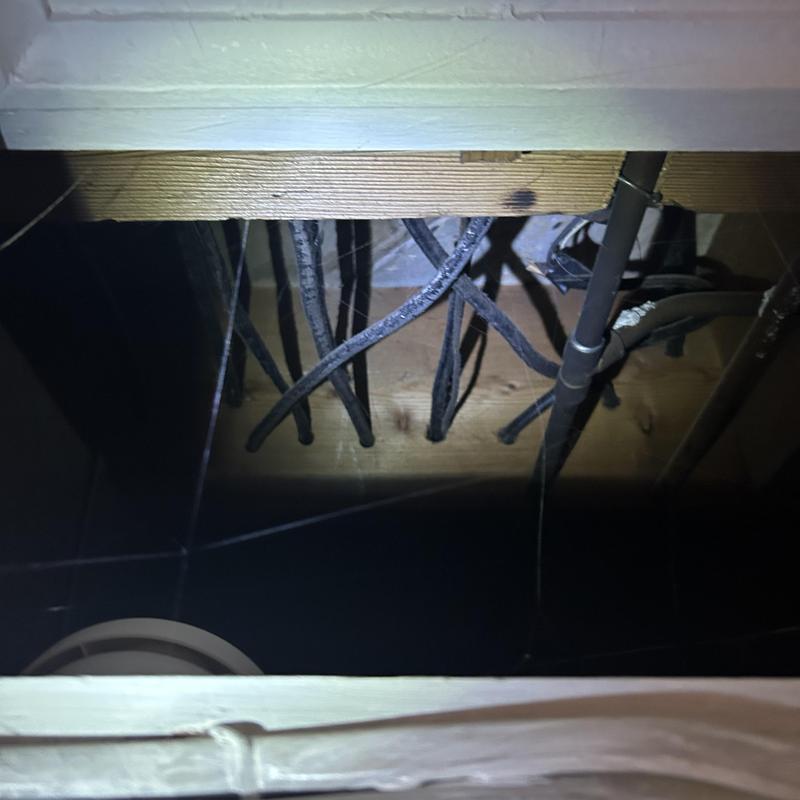Cloth electrical wiring in residential ceiling space