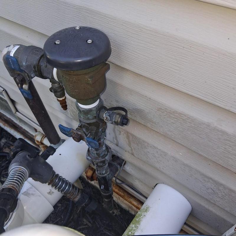 Backflow preventer ball valve replacement detail
