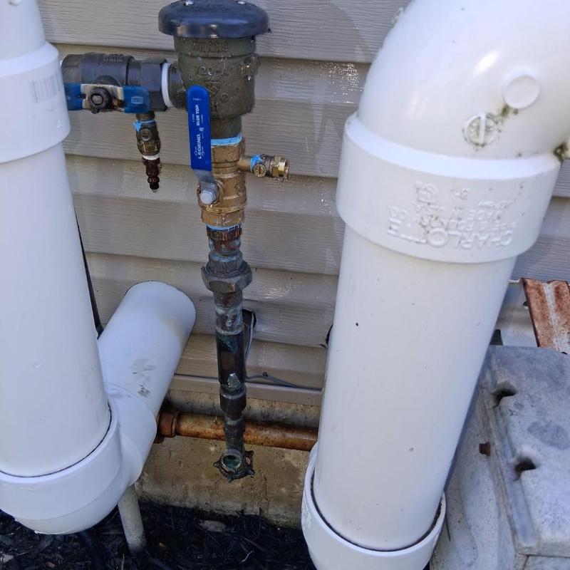 Backflow prevention ball valve replacement near siding