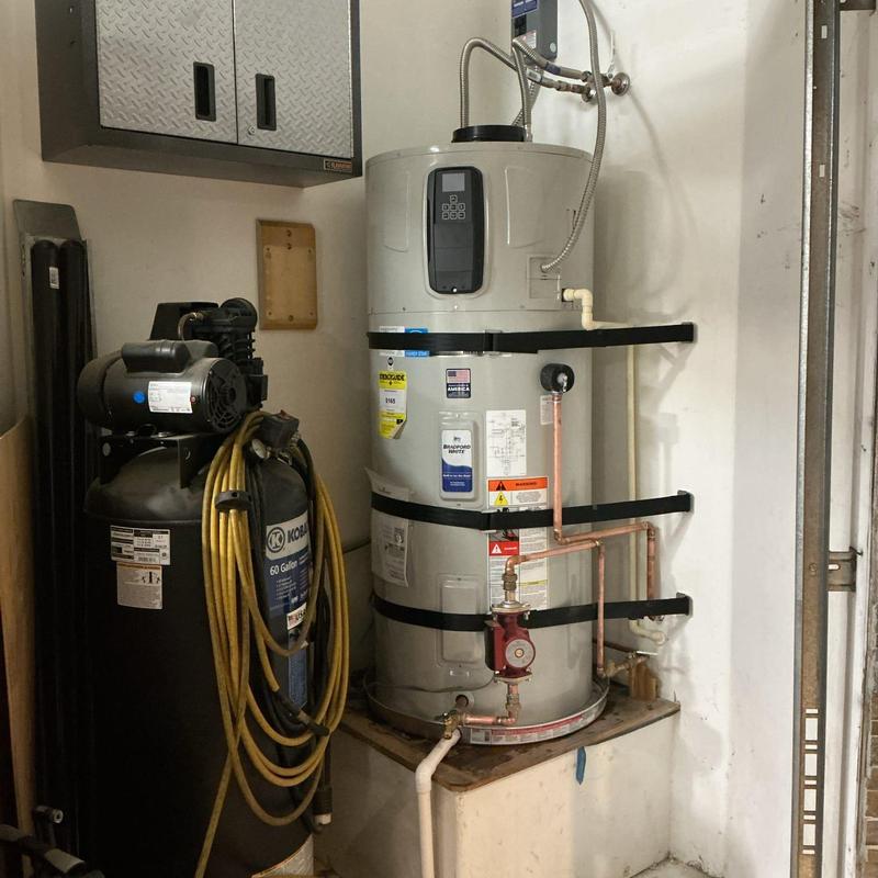 Hybrid electric heat pump water heater installation