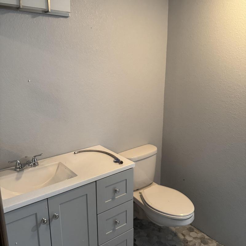 Toilet and vanity in remodeled Sun City bathroom Toilet and vanity in remodeled Sun City bathroom