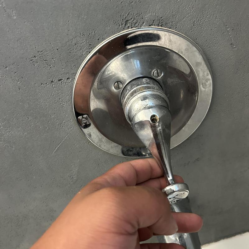Shower valve handle replacement with corrosion repair