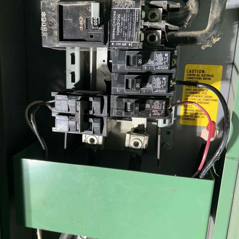 20 amp double-pole circuit breakers in electrical panel