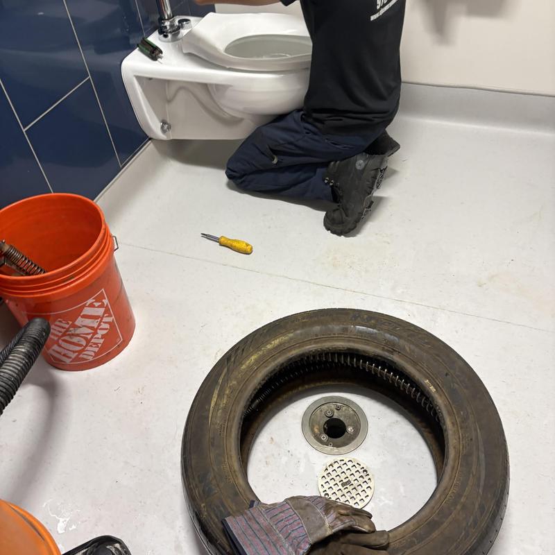 Toilet removal and replacement in commercial restroom Toilet removal and replacement in commercial restroom