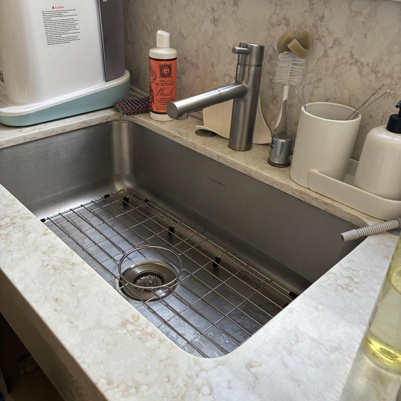 Moen kitchen faucet and stainless steel sink installation
