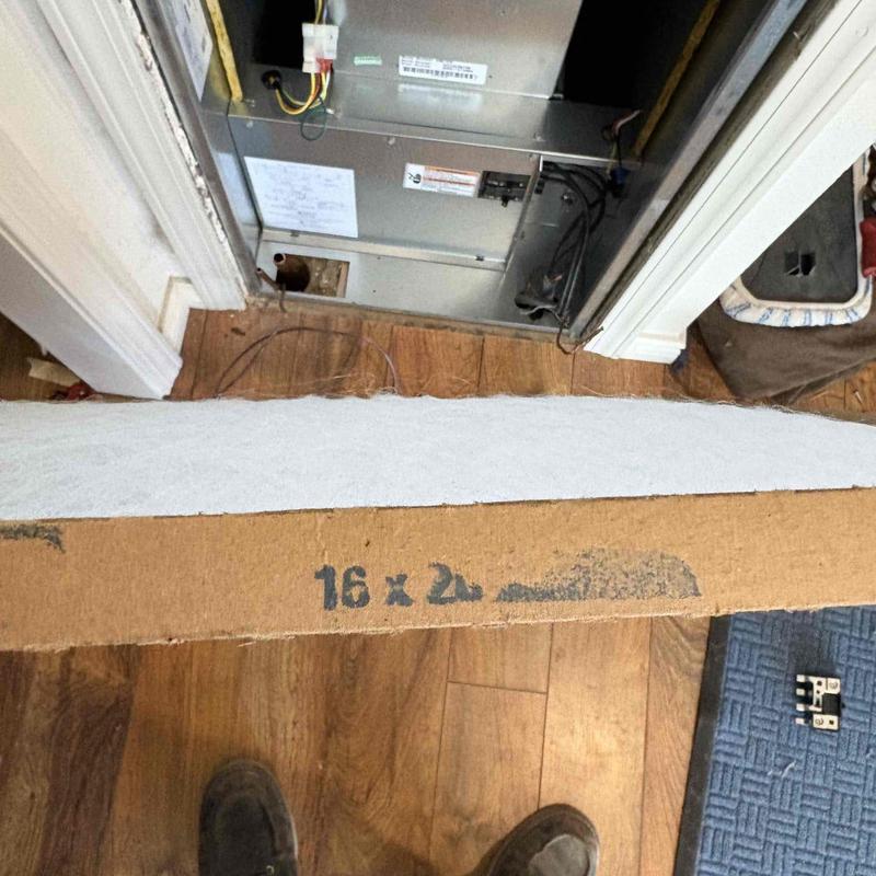 3 ton furnace and heat pump installation in home closet