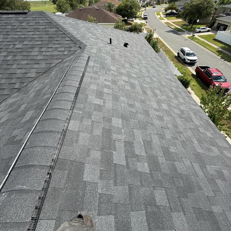 Owens Corning Duration shingle roofing with ridge vent Owens Corning Duration shingle roofing with ridge vent