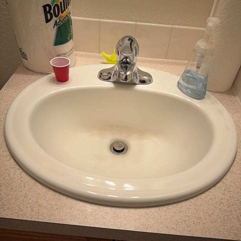 Lavatory faucet with pop-up drain and angle stops replacement