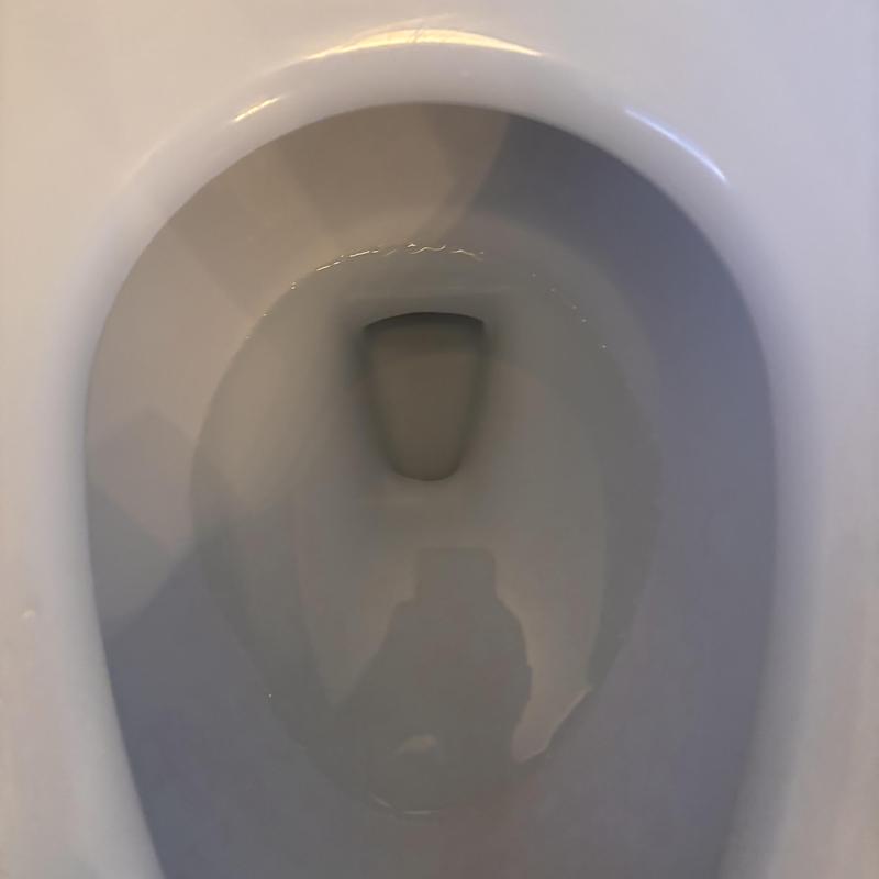 Toilet bowl cleaning with mark removal complete