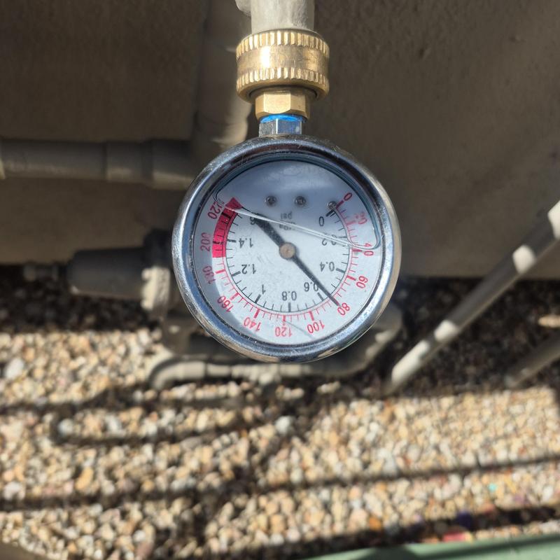 Water heater pressure gauge with piping in Glendale, AZ