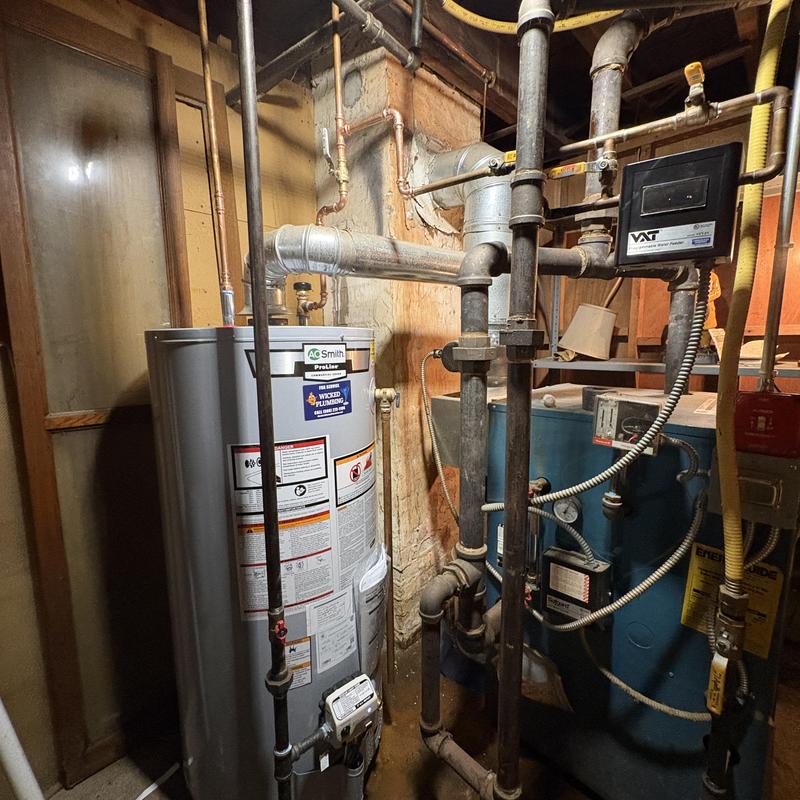 A.O. Smith 40-gallon gas water heater installation