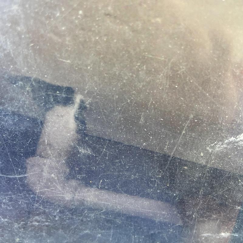 Gas line inspection through scratched glass panel