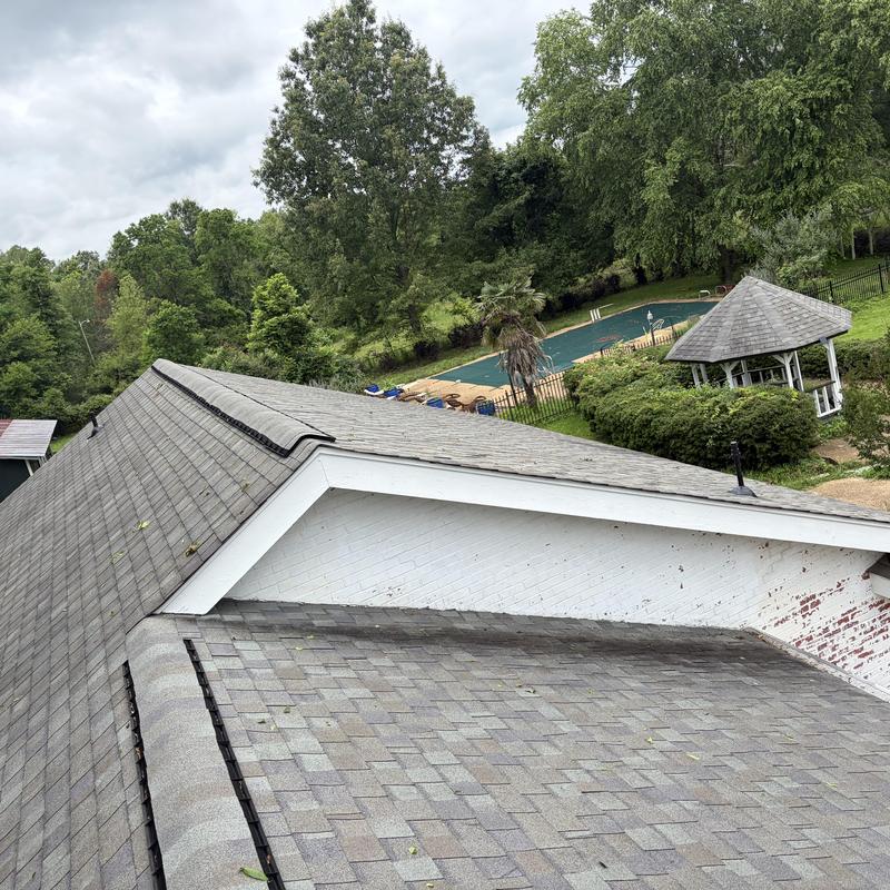 Pipe boots and vent caps on residential roof