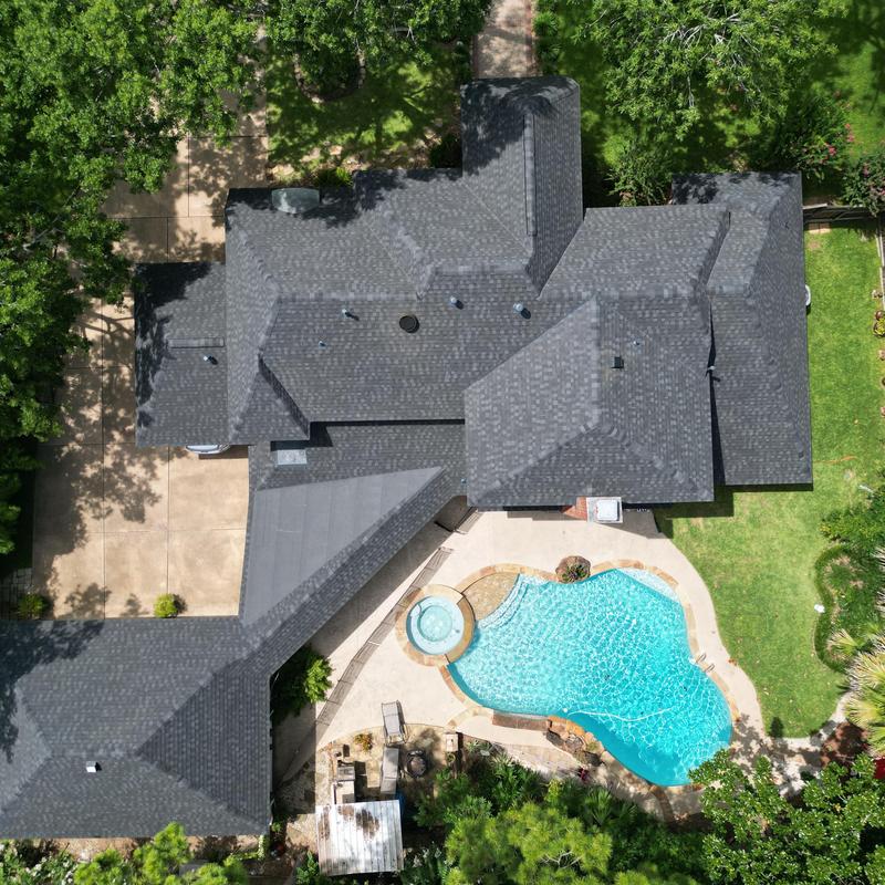 Tamko Titan XT Rustic black roof with Urbane bronze gutters Tamko Titan XT Rustic black roof with Urbane bronze gutters