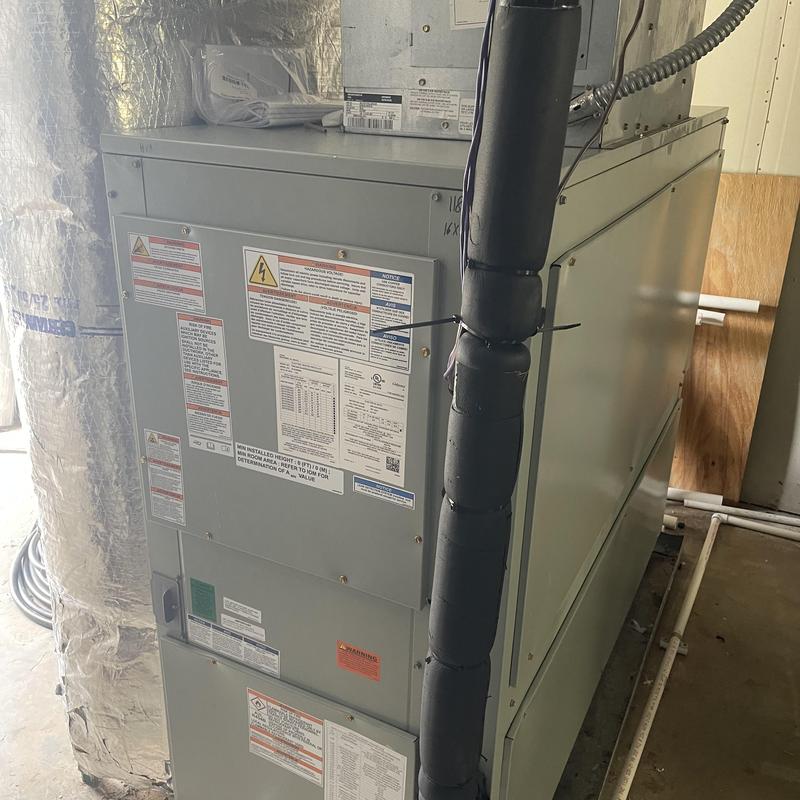 10 ton split heat pump unit with insulated piping