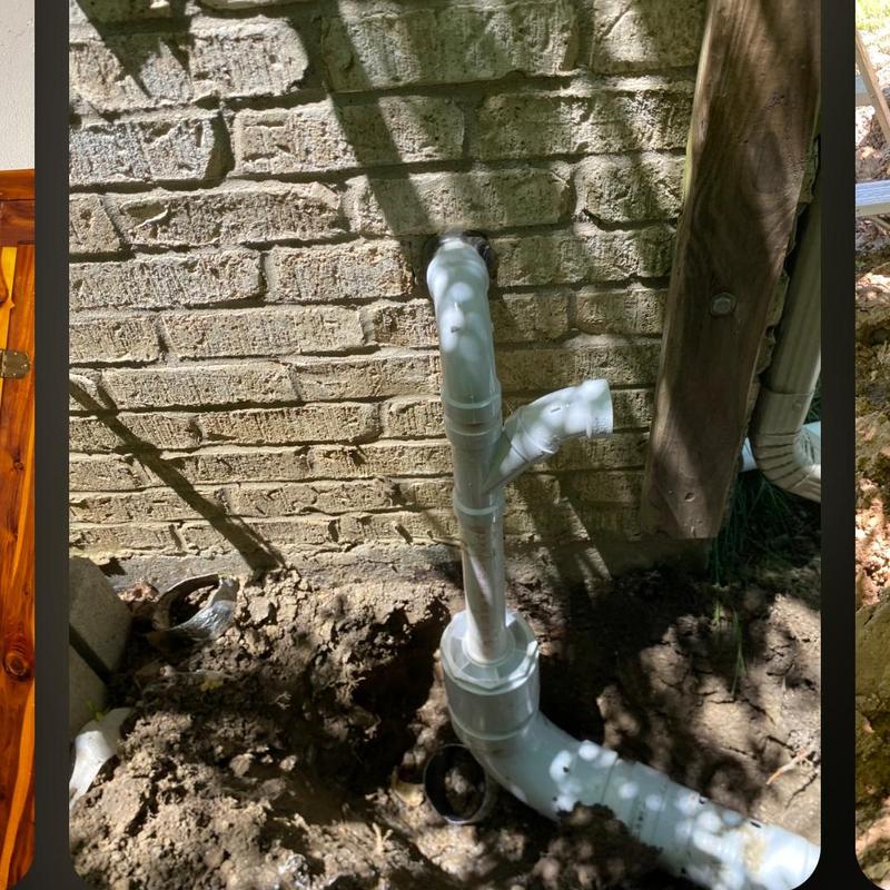 Sump pump discharge line with overflow bypass pipe