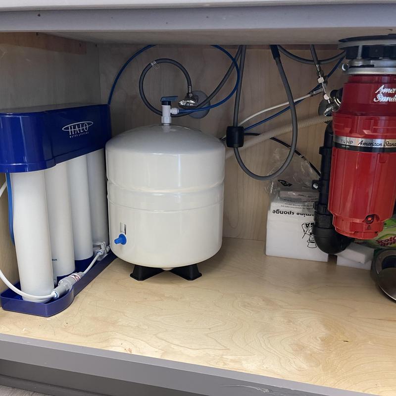 Halo Ultra Plus reverse osmosis system installed under sink