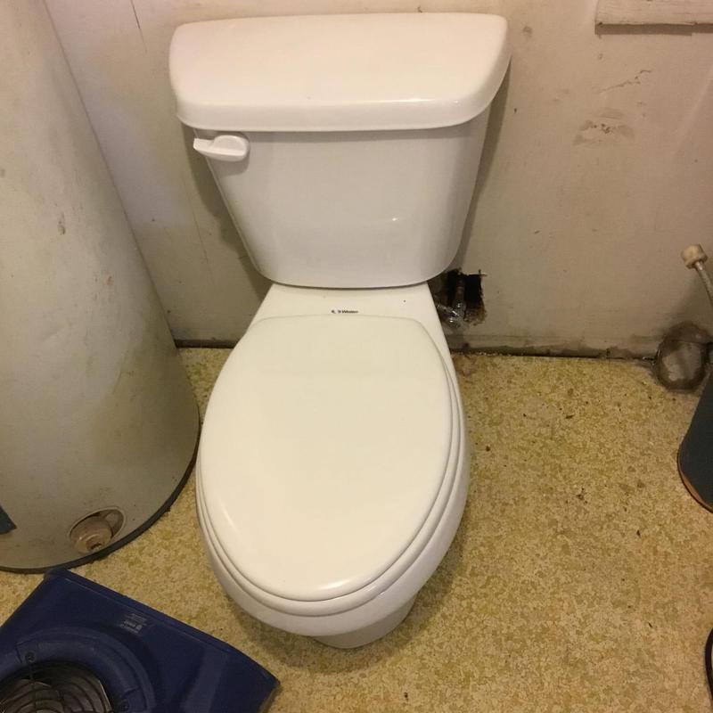 Toilet replacement with new angle stop and pipe section
