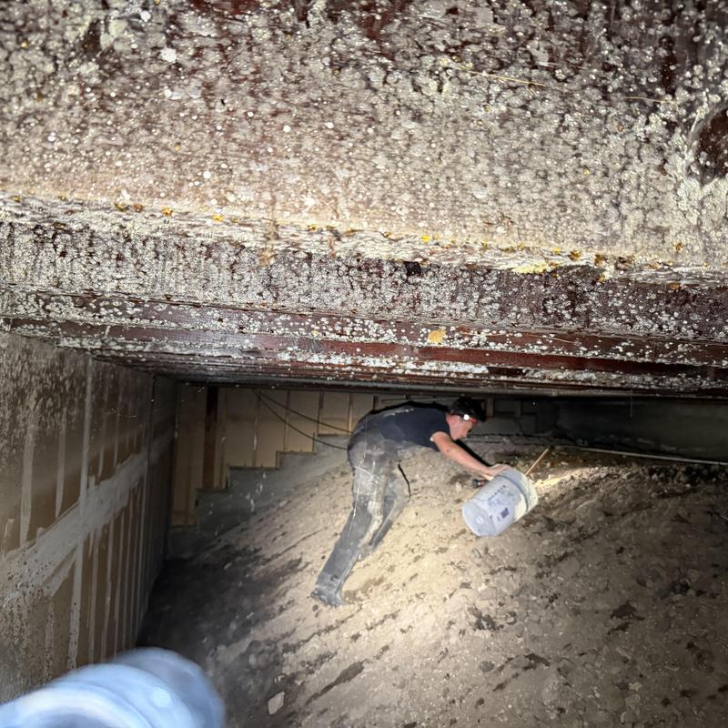 Crawlspace leak repair with soil removal in Westlake Village Crawlspace leak repair with soil removal in Westlake Village