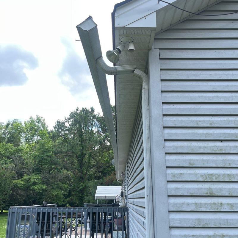 Dryer vent flashing with rusted screws and seals