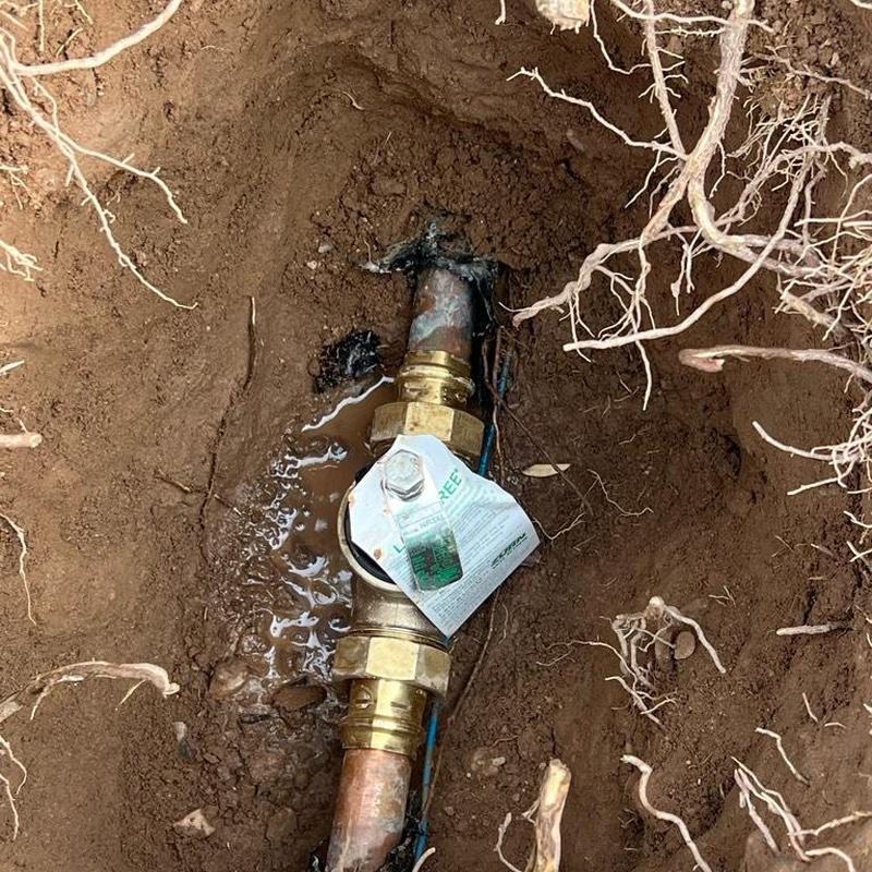 1-inch pressure regulator valve installed on waterline 1-inch pressure regulator valve installed on waterline