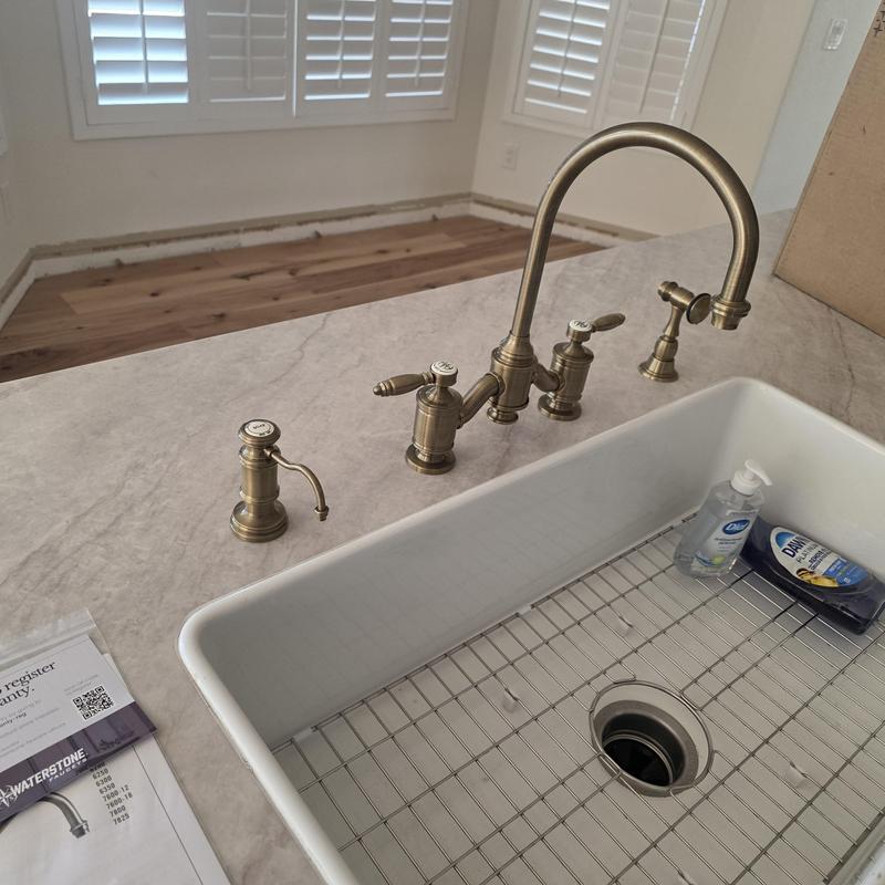 Kitchen faucet, sprayer, and soap dispenser installation Kitchen faucet, sprayer, and soap dispenser installation