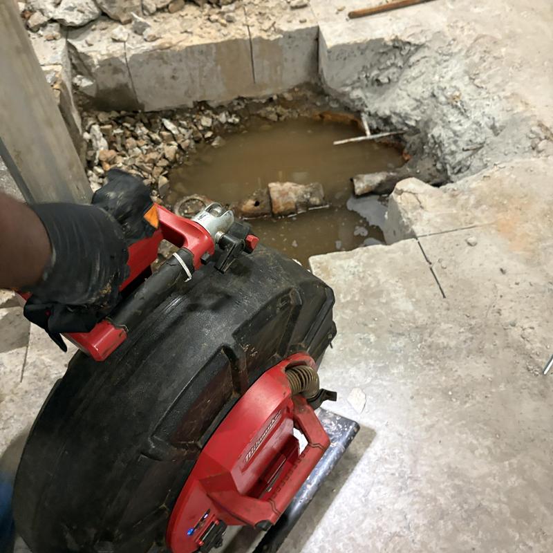 Main sewer line camera inspection with reel machine Main sewer line camera inspection with reel machine