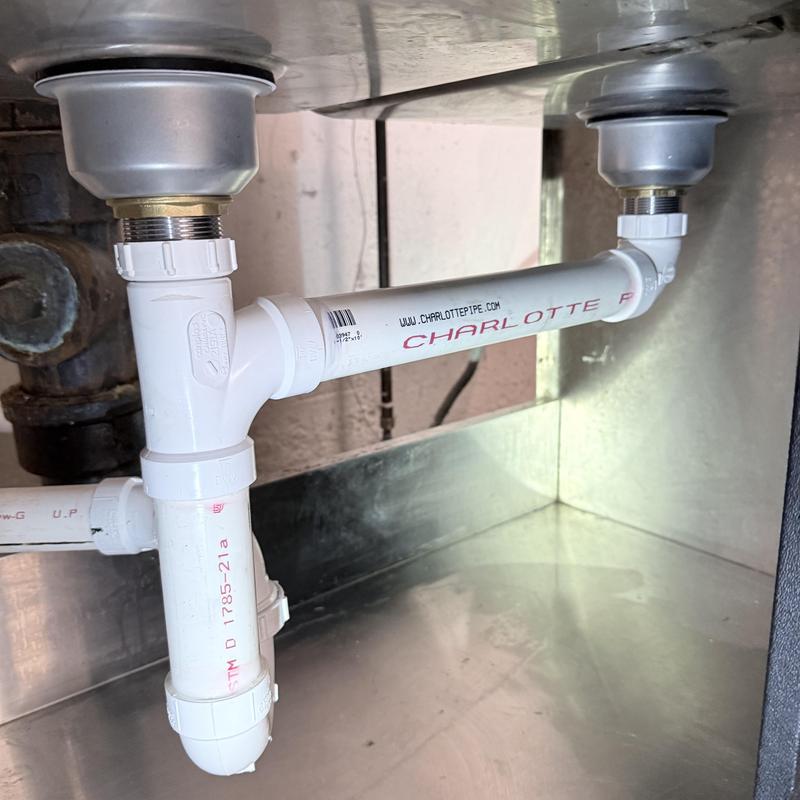 Laundry and slop sink drain and trap replacement