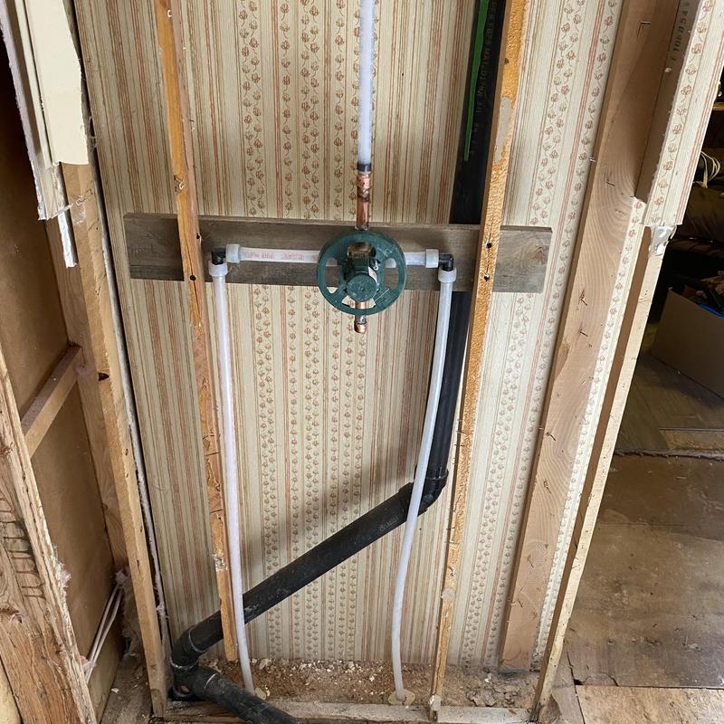 Shower valve with PEX A piping and expansion fittings