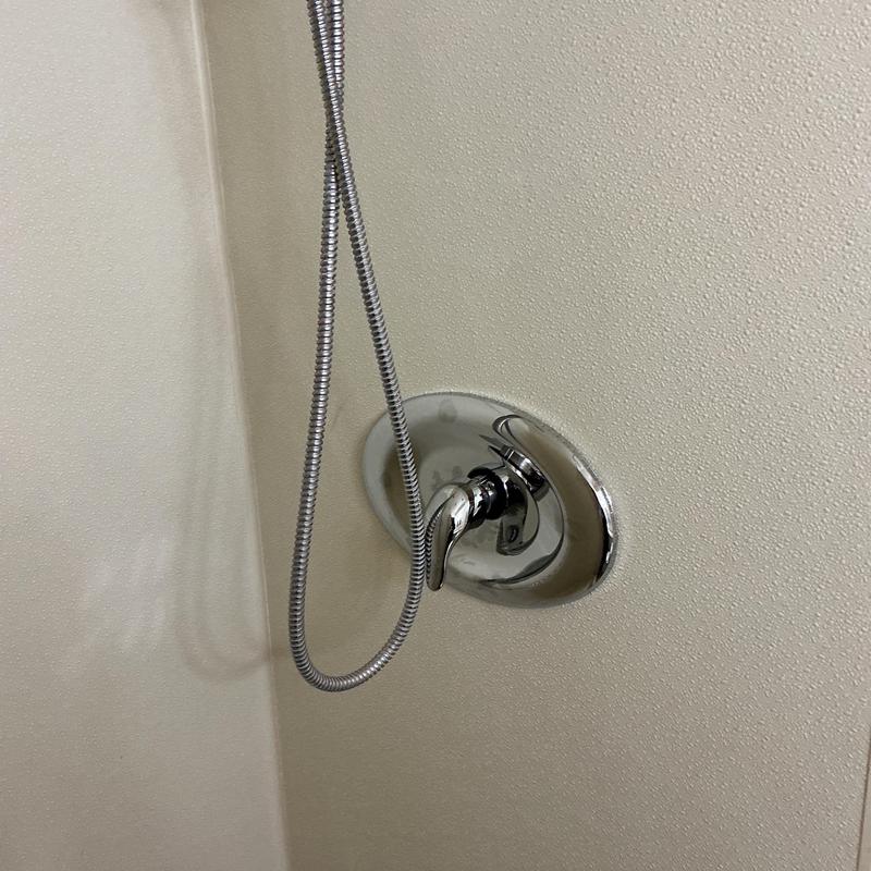 Single handle tub shower valve with chrome trim