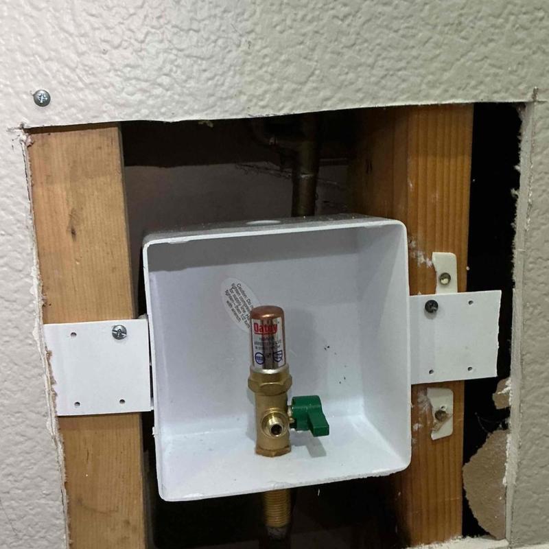Emergency shut-off valve with protective box installed