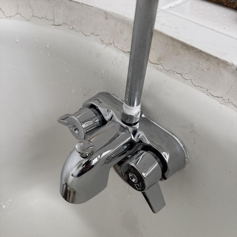 Clawfoot tub faucet and shower diverter valve installation