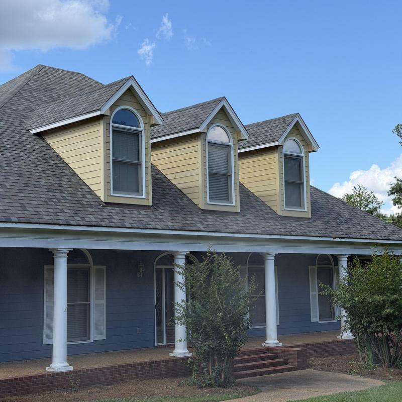 Dormer siding on residential roof in Brandon MS