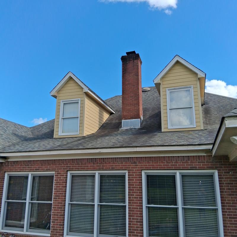 Siding and soffit trim on dormer windows