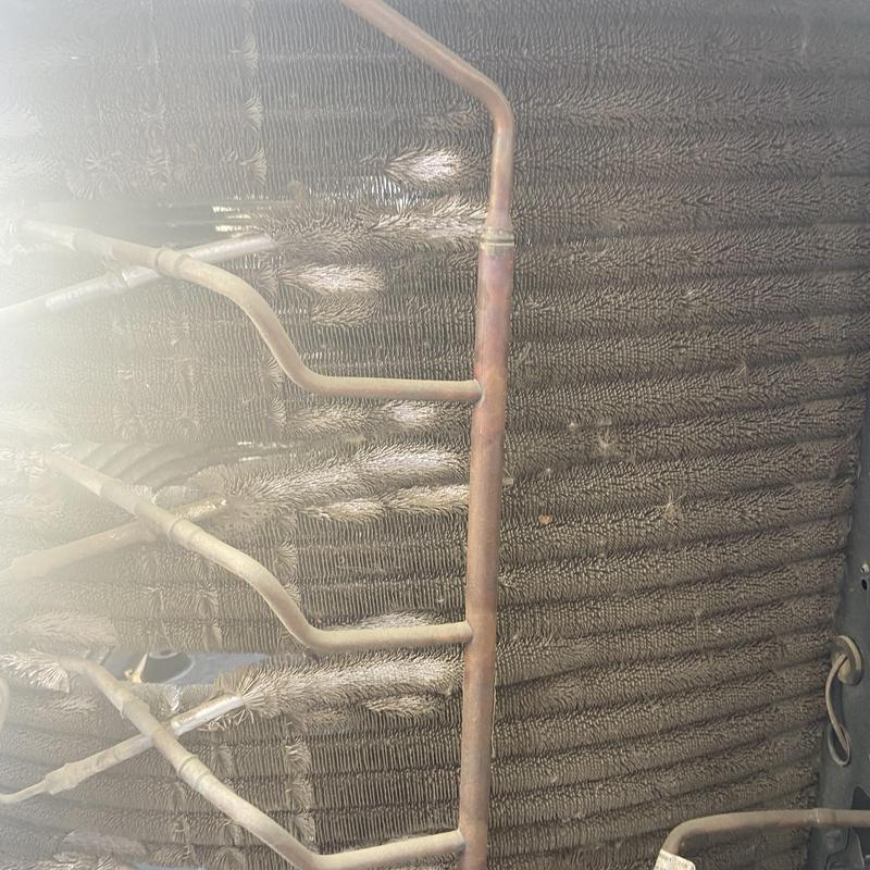 HVAC evaporator coil and copper tubing inspection