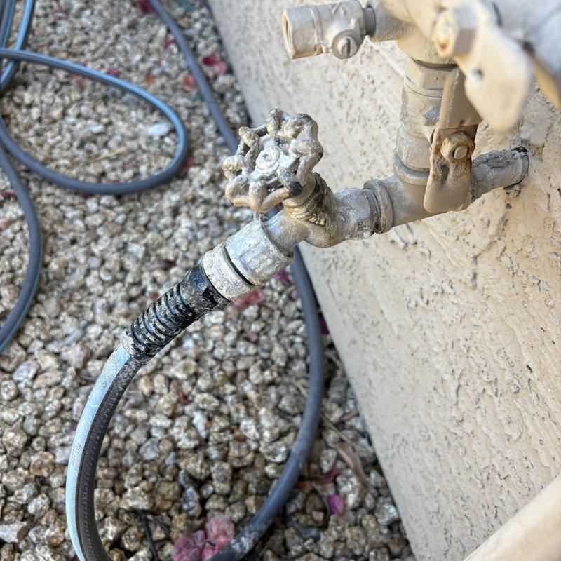 Hose bib with pressure vacuum breaker installation