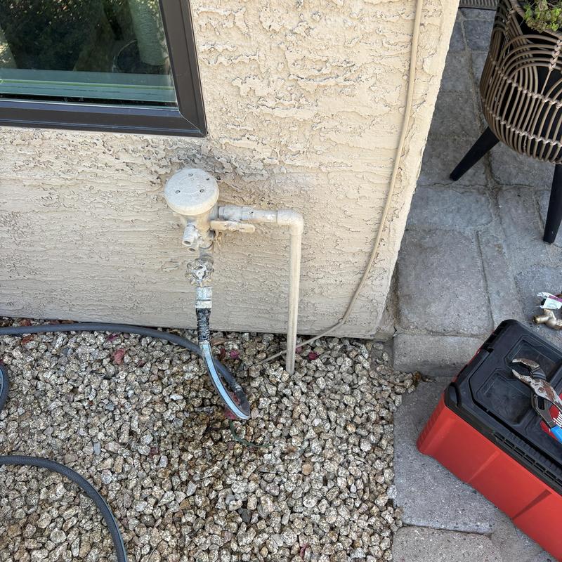 Pressure vacuum breaker on outdoor hose bib installation