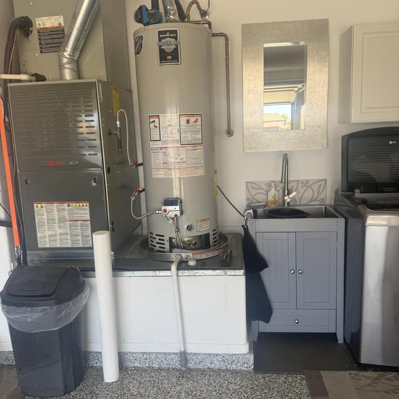 40 gallon gas water heater with furnace unit