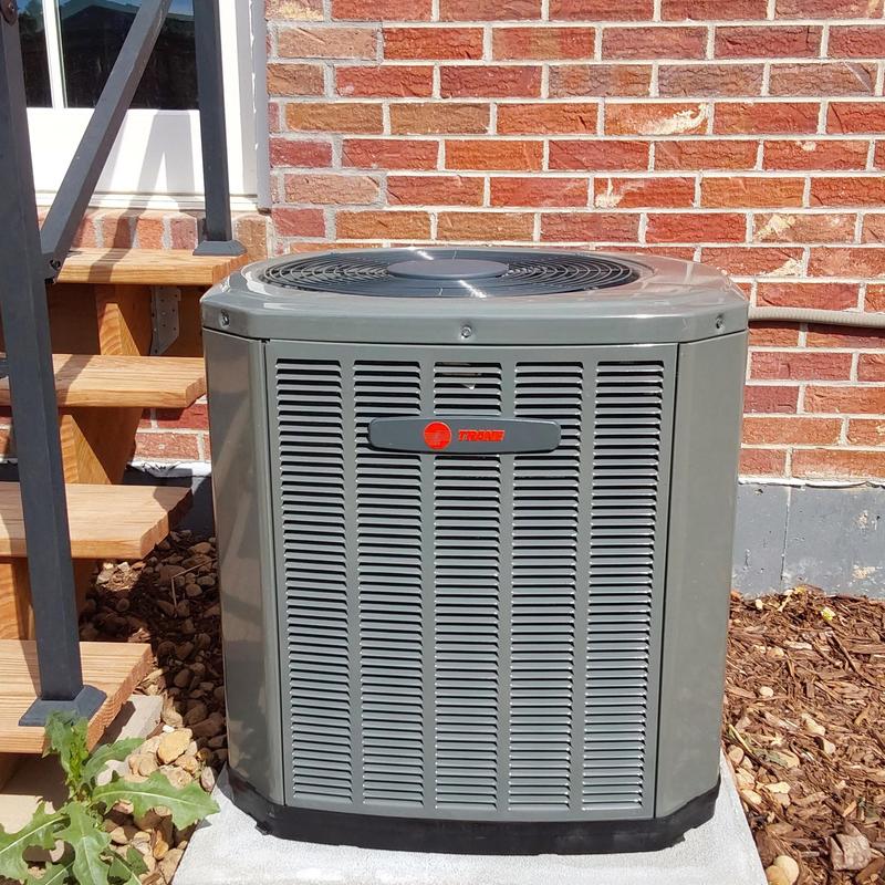 Trane TTR30 air conditioner unit installed outdoors
