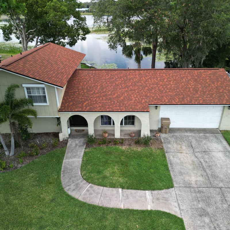 Architectural shingle roof with ridge vent in Lutz FL Architectural shingle roof with ridge vent in Lutz FL