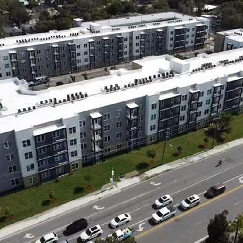 TPO roofing system on apartment complex Sarasota FL TPO roofing system on apartment complex Sarasota FL