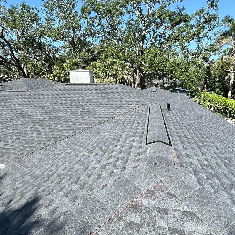Architectural shingle roof with ridge vent in Bradenton Architectural shingle roof with ridge vent in Bradenton